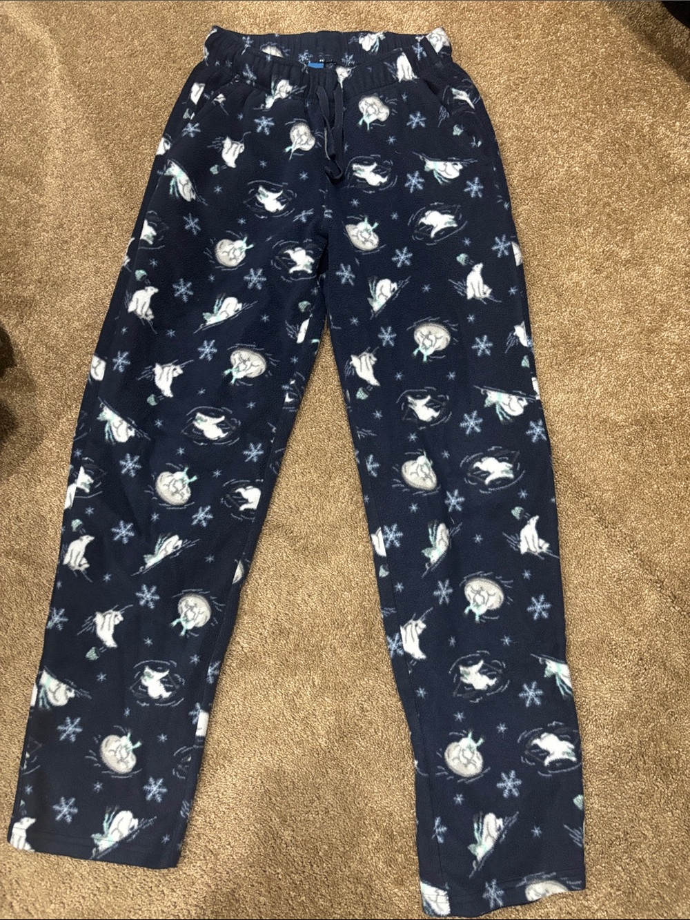 Old Navy Navy Fleece Pajama Pants with Polar Bear Print